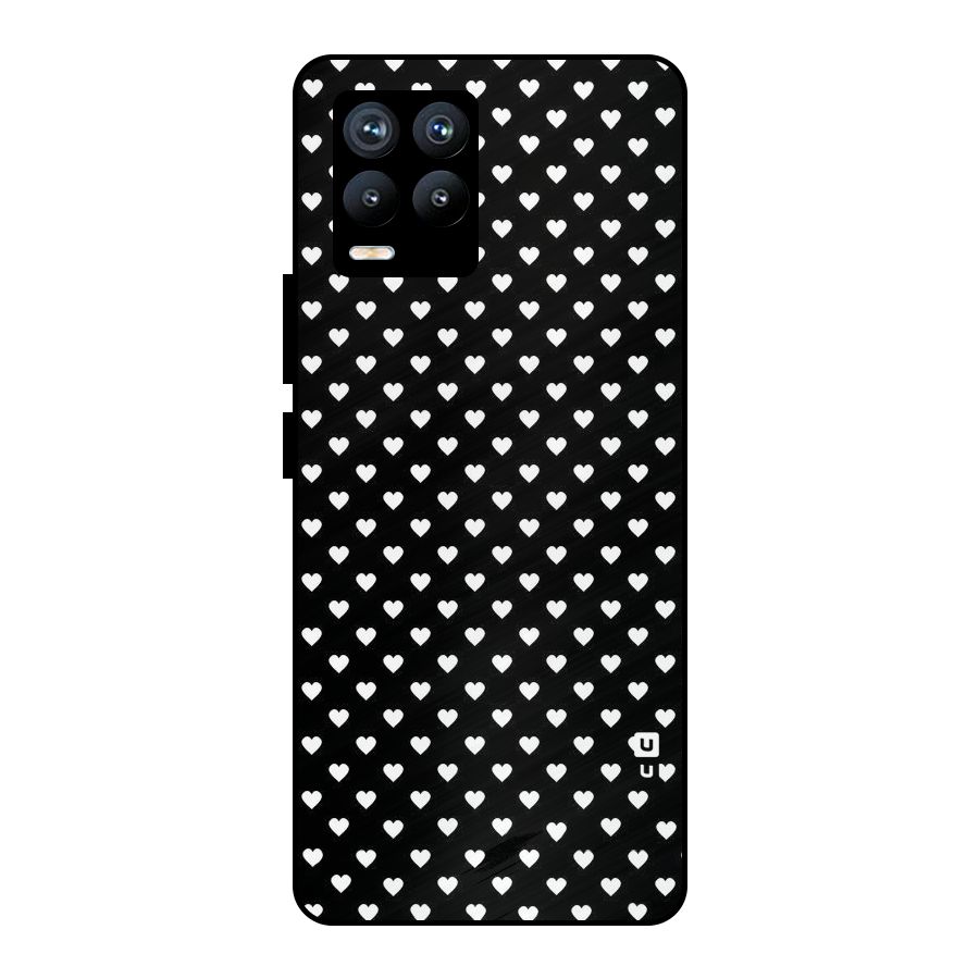 Classy Hearty Polka Metal Back Case for Realme 8 Pro