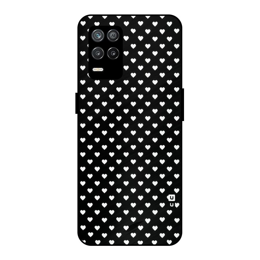 Classy Hearty Polka Metal Back Case for Realme 9 5G