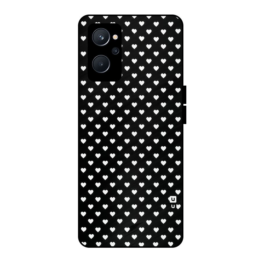Classy Hearty Polka Metal Back Case for Realme 9i 5G