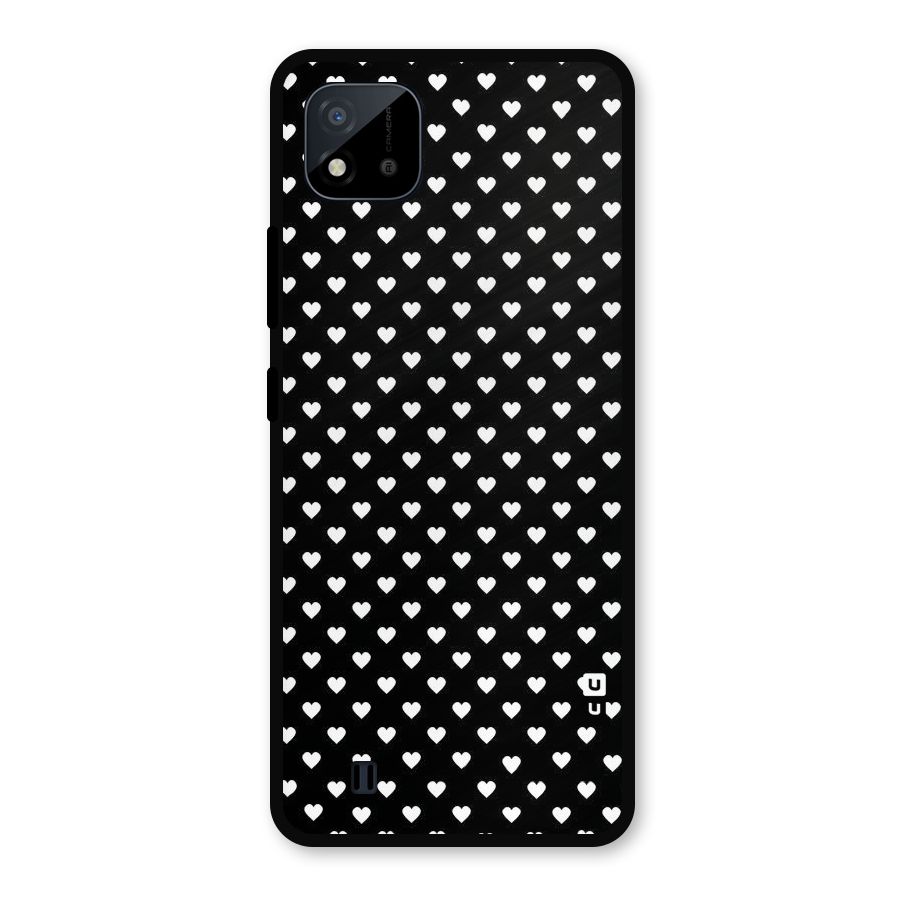 Classy Hearty Polka Metal Back Case for Realme C11 2021