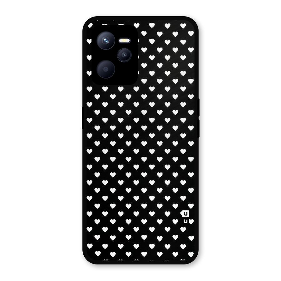 Classy Hearty Polka Metal Back Case for Realme C35