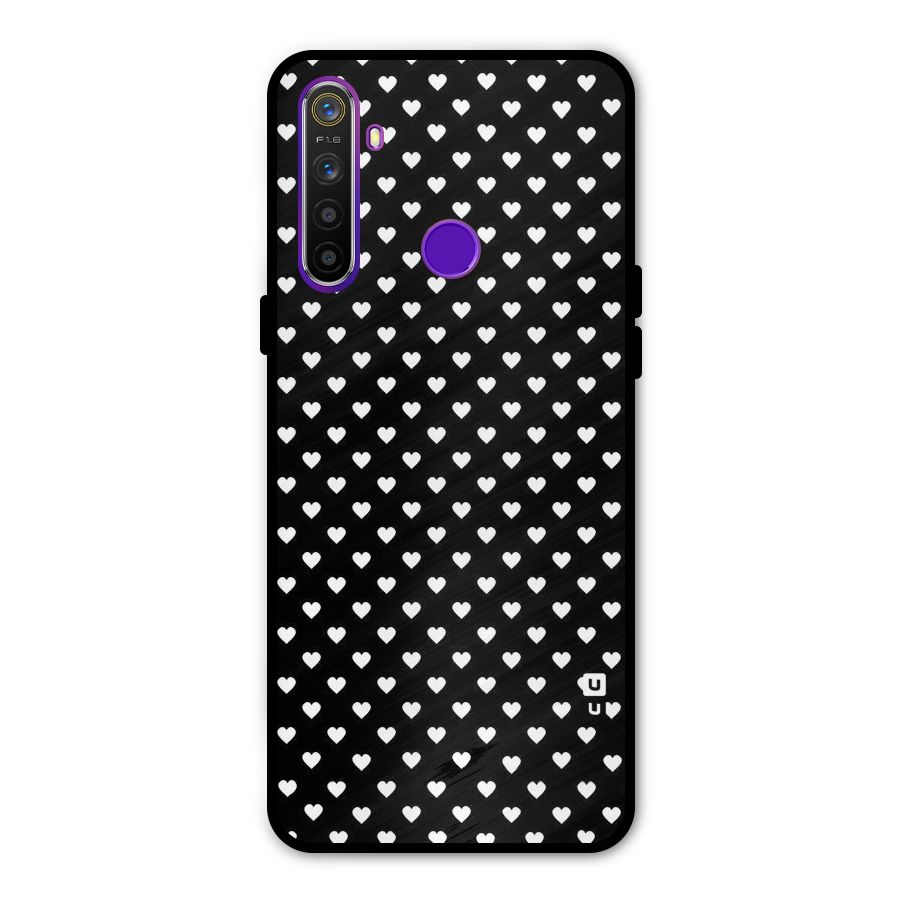 Classy Hearty Polka Metal Back Case for Realme Narzo 10
