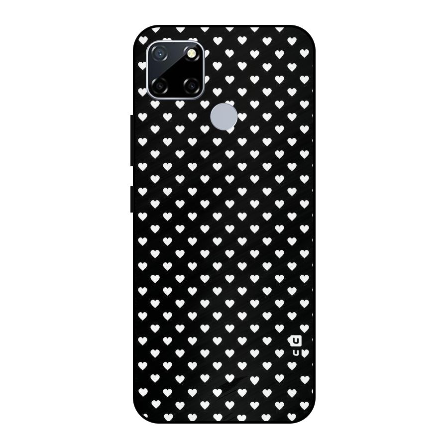 Classy Hearty Polka Metal Back Case for Realme Narzo 30A