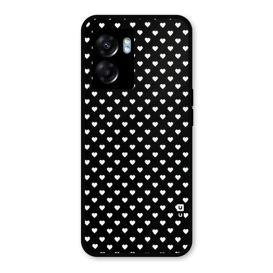 Classy Hearty Polka Metal Back Case for Realme Narzo 50 5G