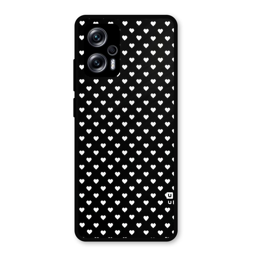 Classy Hearty Polka Metal Back Case for Redmi K50i