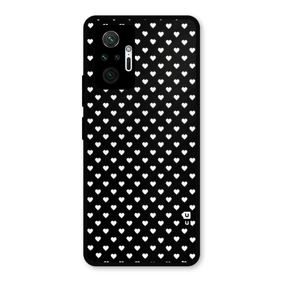 Classy Hearty Polka Metal Back Case for Redmi Note 10 Pro Max