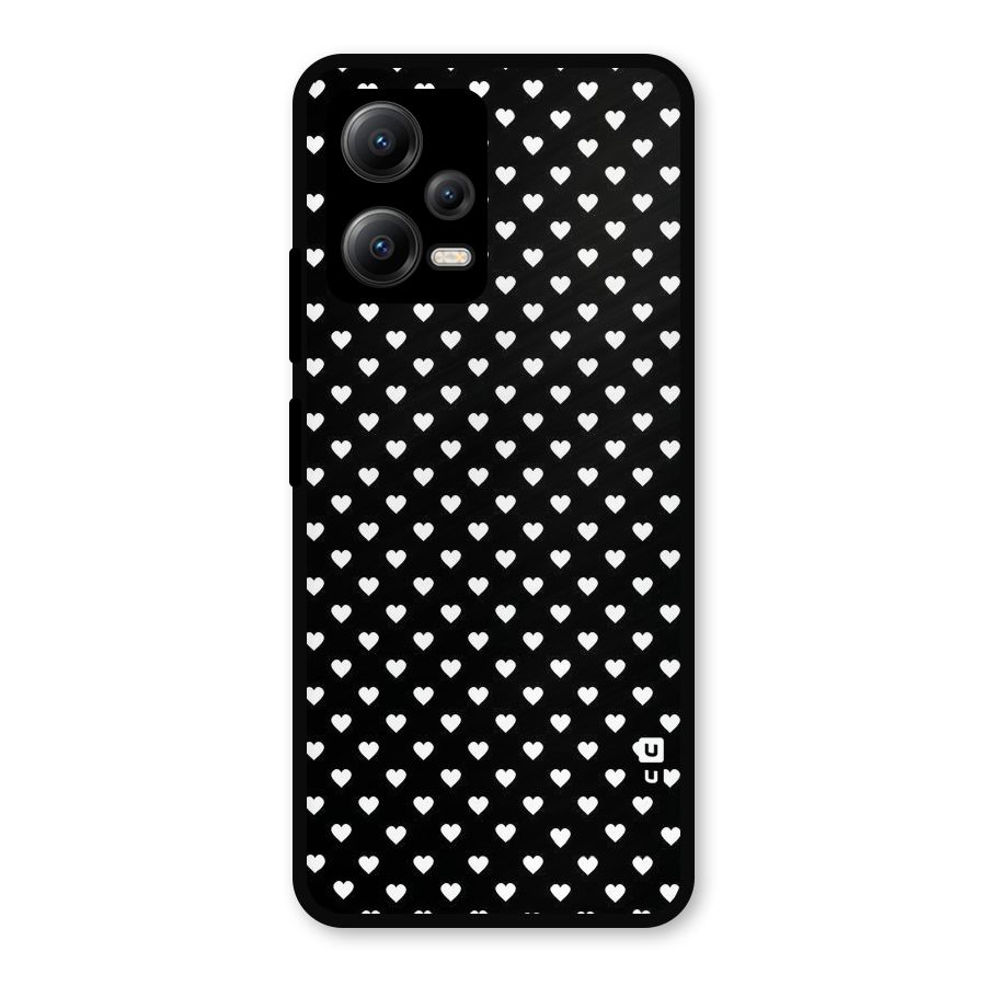 Classy Hearty Polka Metal Back Case for Redmi Note 12 5G