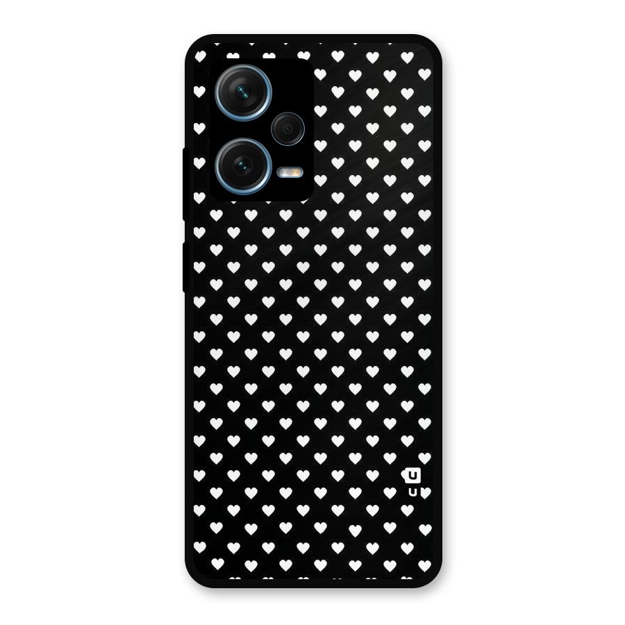 Classy Hearty Polka Metal Back Case for Redmi Note 12 Pro Plus 5G