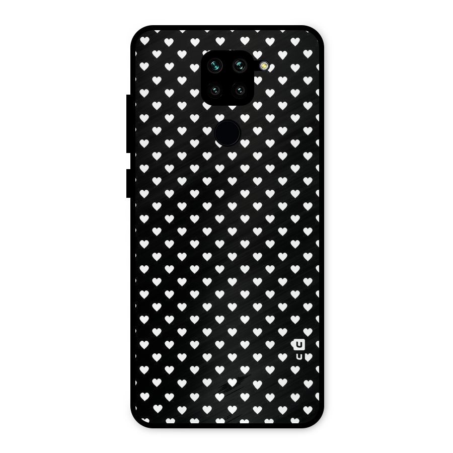 Classy Hearty Polka Metal Back Case for Redmi Note 9