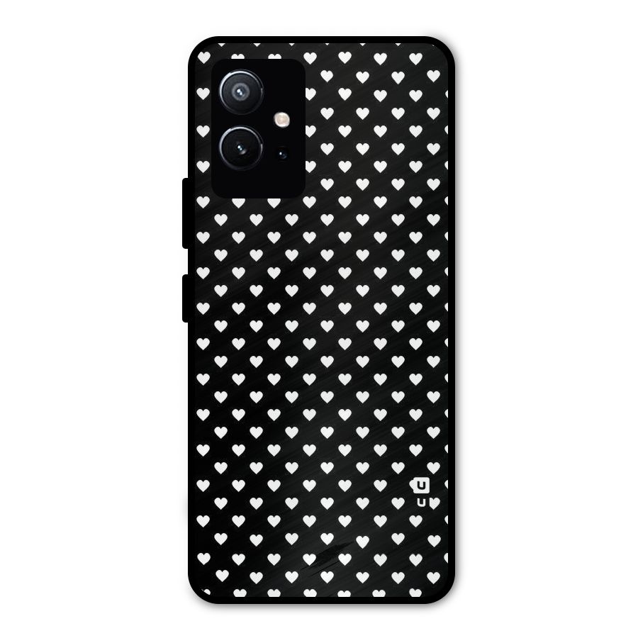 Classy Hearty Polka Metal Back Case for Vivo T1 5G