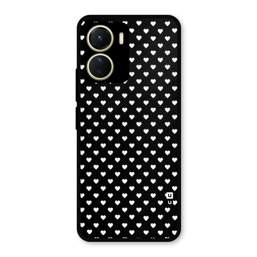 Classy Hearty Polka Metal Back Case for Vivo T2x