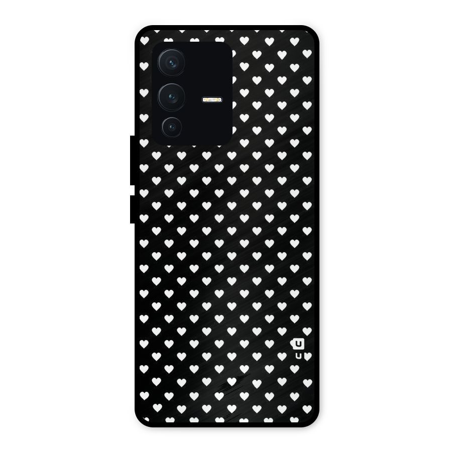 Classy Hearty Polka Metal Back Case for Vivo V23 5G