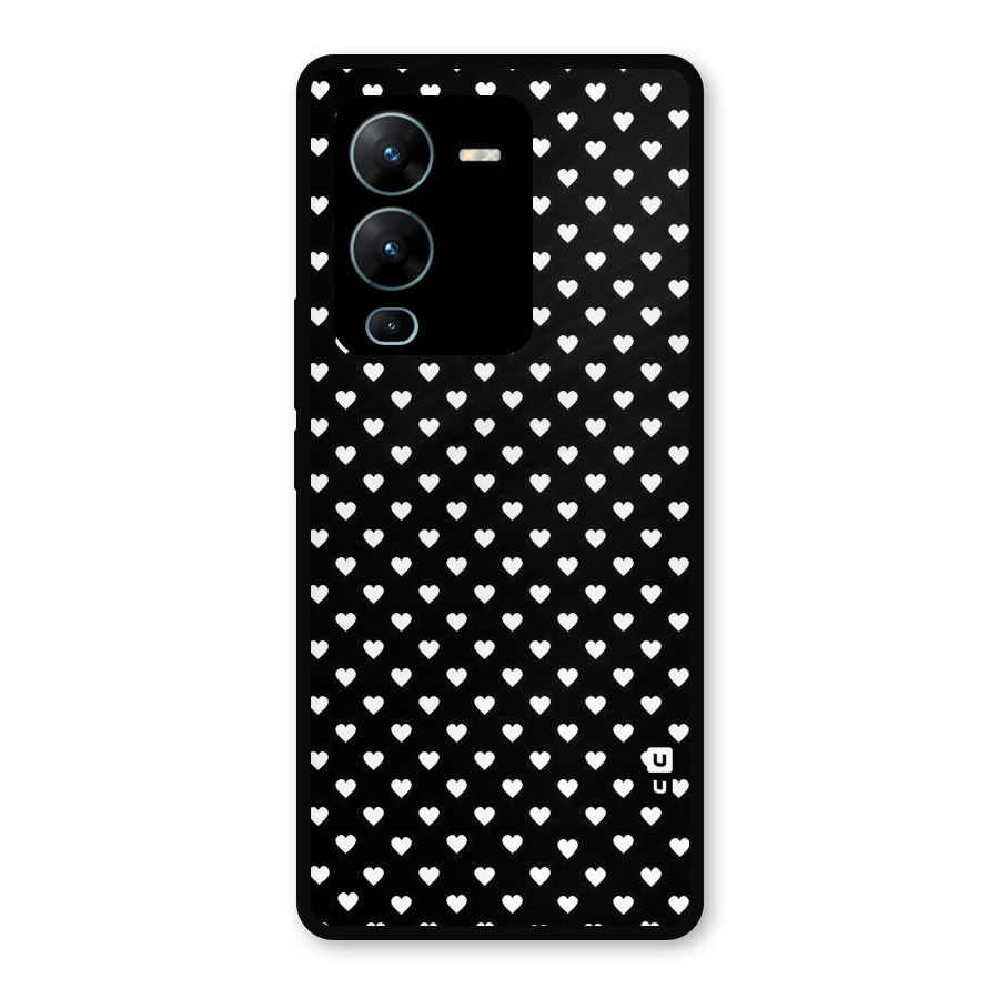 Classy Hearty Polka Metal Back Case for Vivo V25 Pro