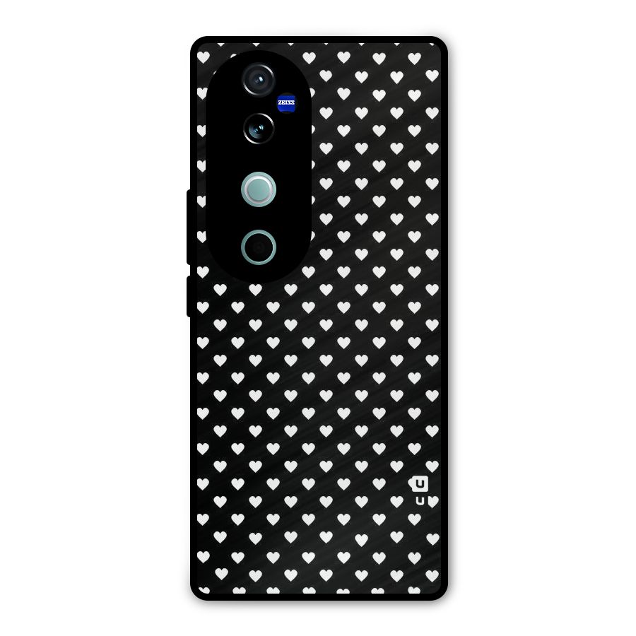 Classy Hearty Polka Metal Back Case for Vivo V40