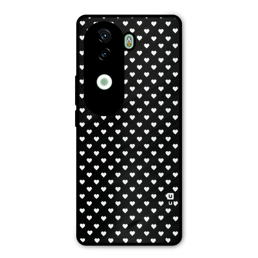 Classy Hearty Polka Metal Back Case for Vivo V40e