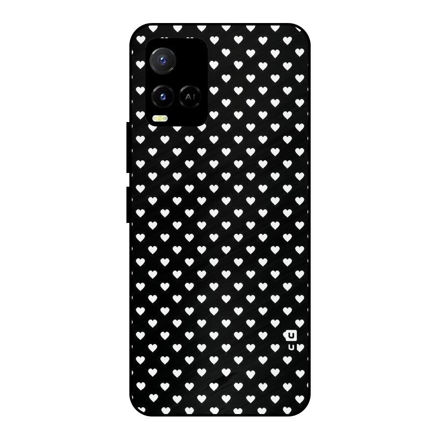 Classy Hearty Polka Metal Back Case for Vivo Y21