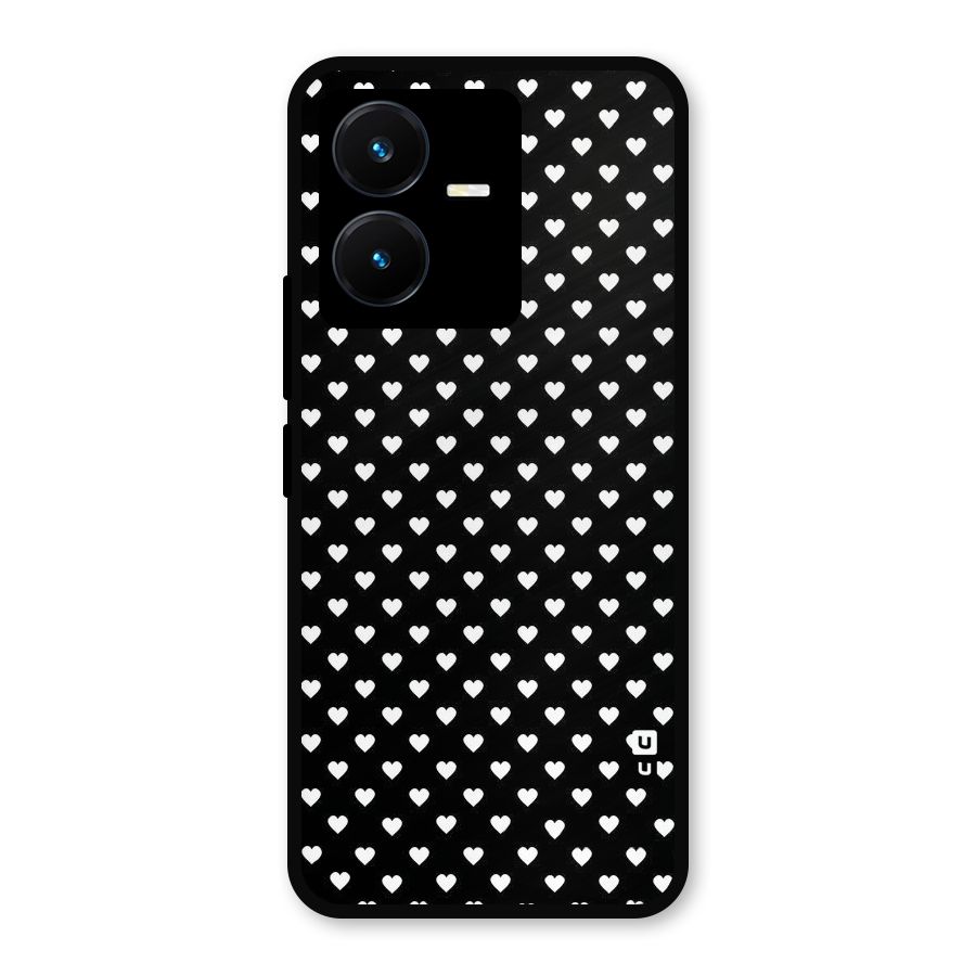 Classy Hearty Polka Metal Back Case for Vivo Y22