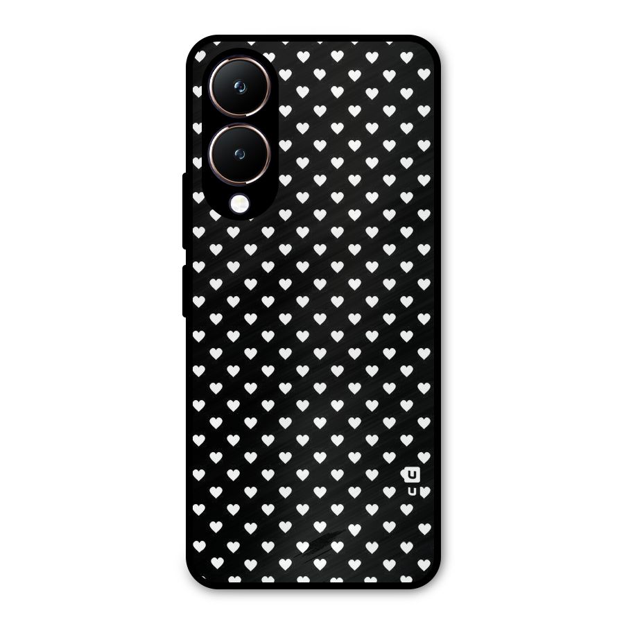 Classy Hearty Polka Metal Back Case for Vivo Y28