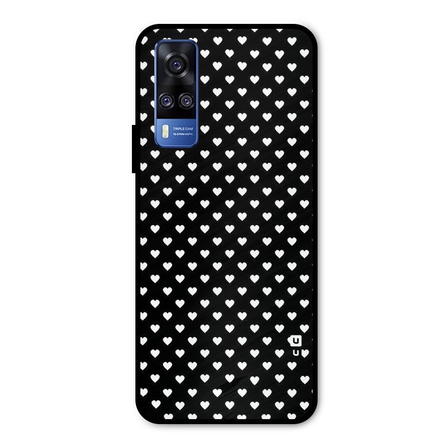 Classy Hearty Polka Metal Back Case for Vivo Y51A