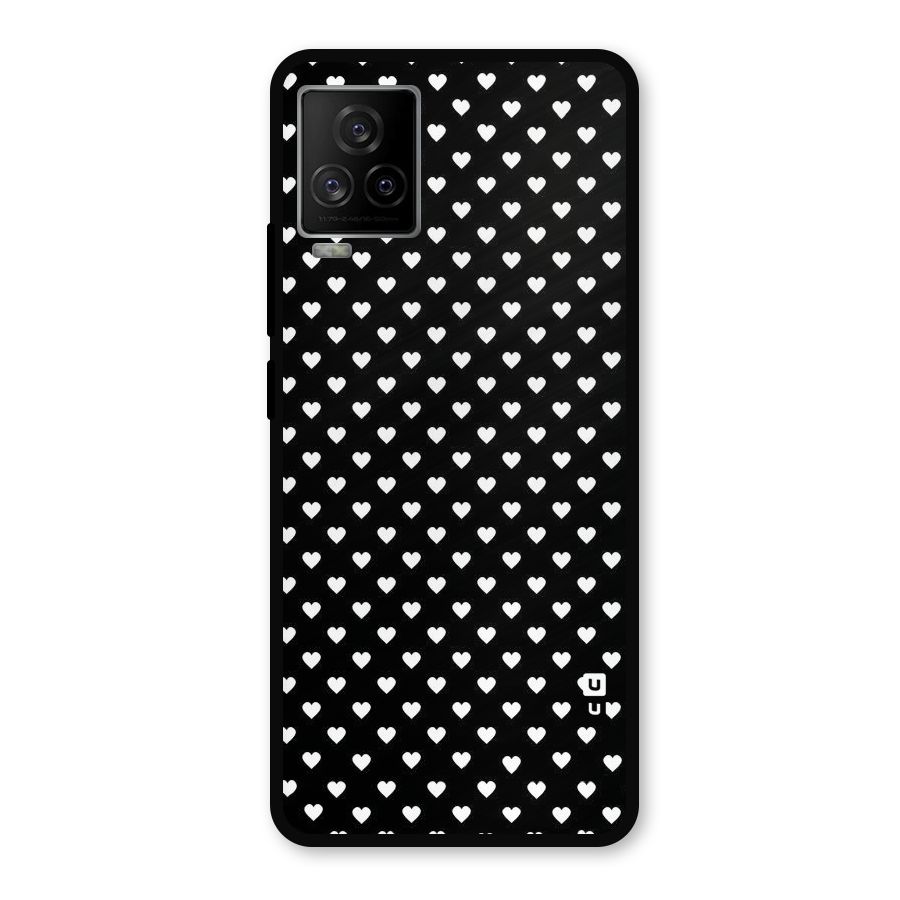 Classy Hearty Polka Metal Back Case for iQOO 7 Legend 5G