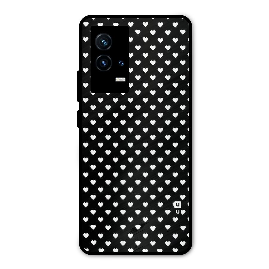 Classy Hearty Polka Metal Back Case for iQOO 9 5G