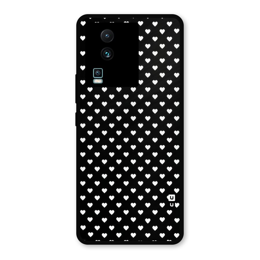 Classy Hearty Polka Metal Back Case for iQOO Neo 7