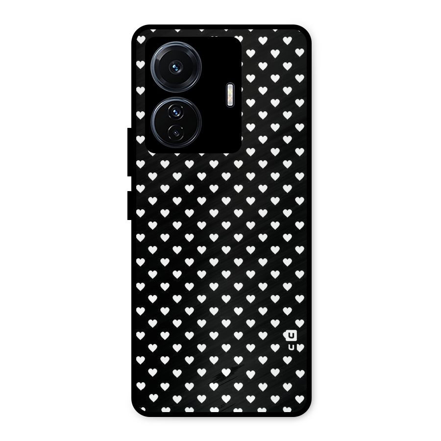 Classy Hearty Polka Metal Back Case for iQOO Z6