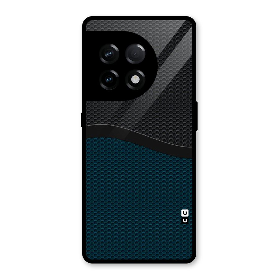 Classy Rugged Bicolor Glass Back Case for OnePlus 11R