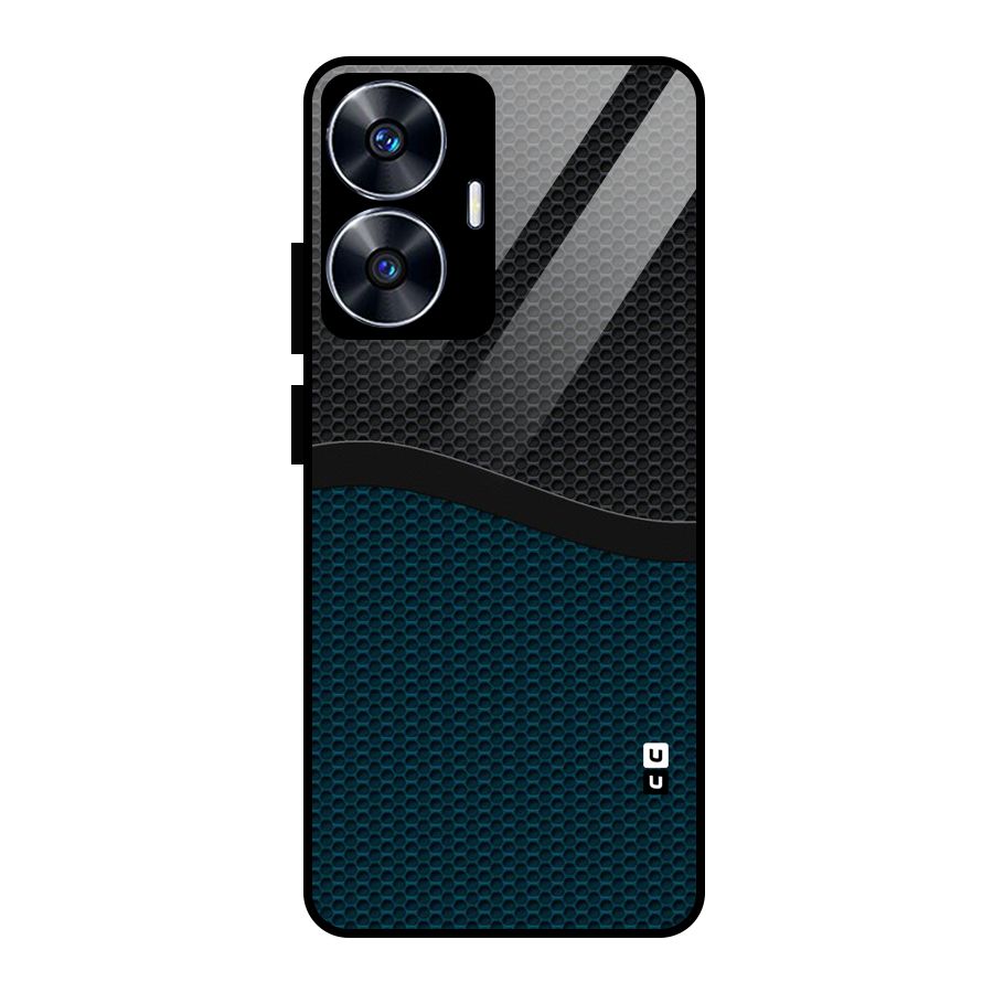 Classy Rugged Bicolor Glass Back Case for Realme Narzo N55