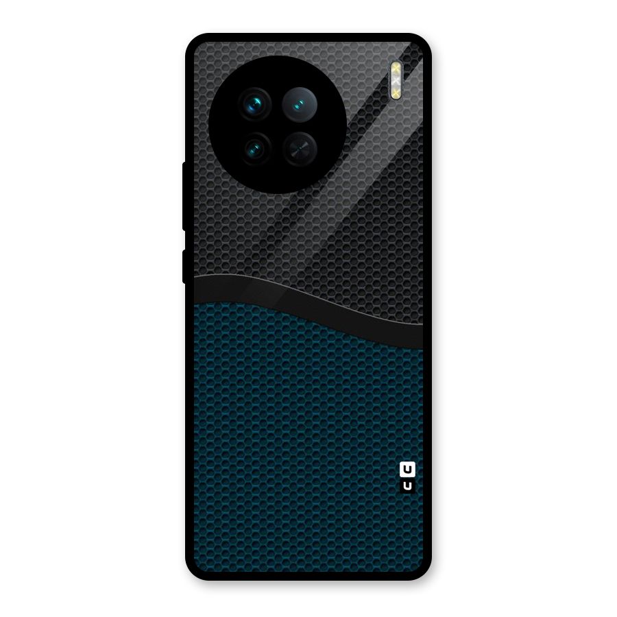 Classy Rugged Bicolor Glass Back Case for Vivo X90
