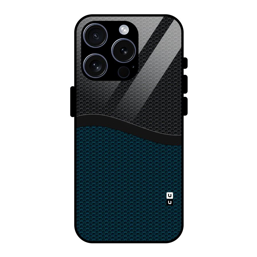 Classy Rugged Bicolor Glass Back Case for iPhone 15 Pro