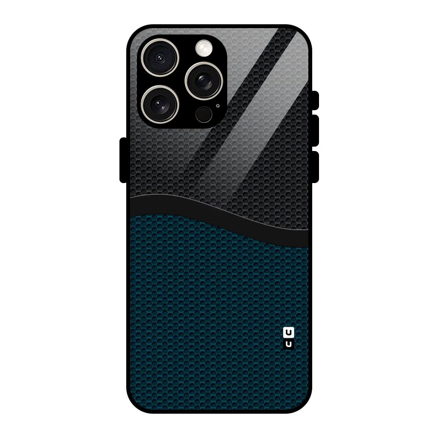 Classy Rugged Bicolor Glass Back Case for iPhone 15 Pro Max