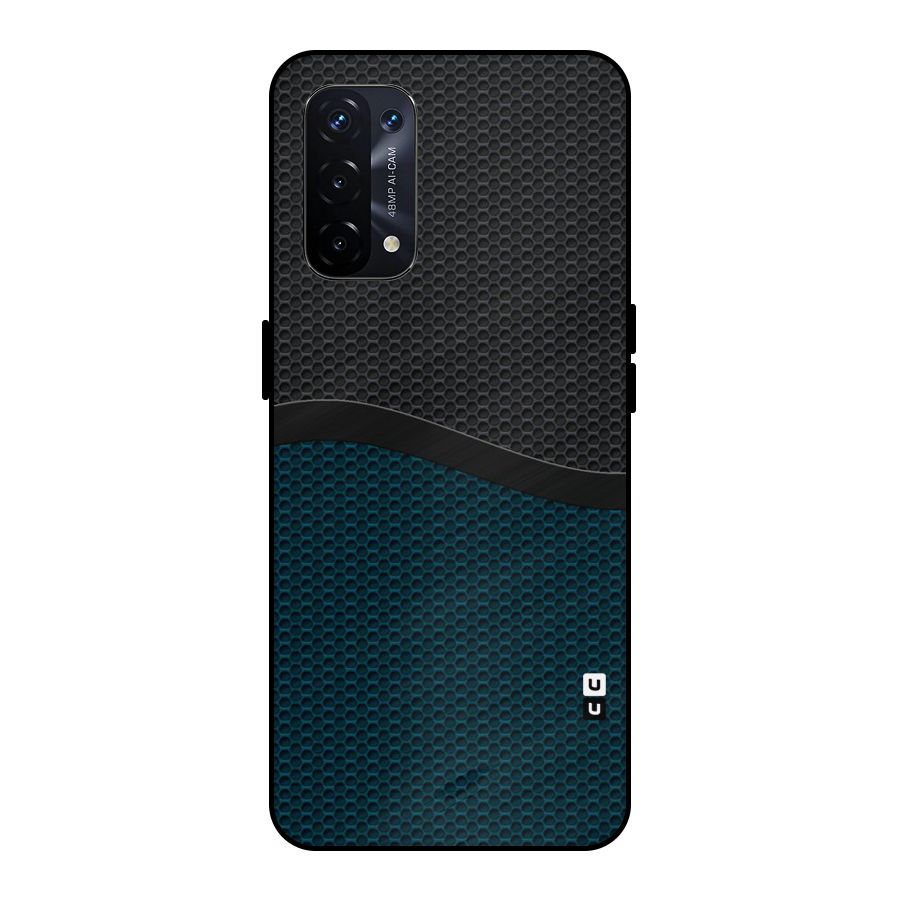 Classy Rugged Bicolor Metal Back Case for Oppo A74 5G