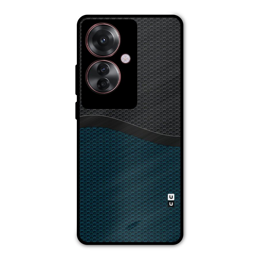 Classy Rugged Bicolor Metal Back Case for Oppo F25 Pro