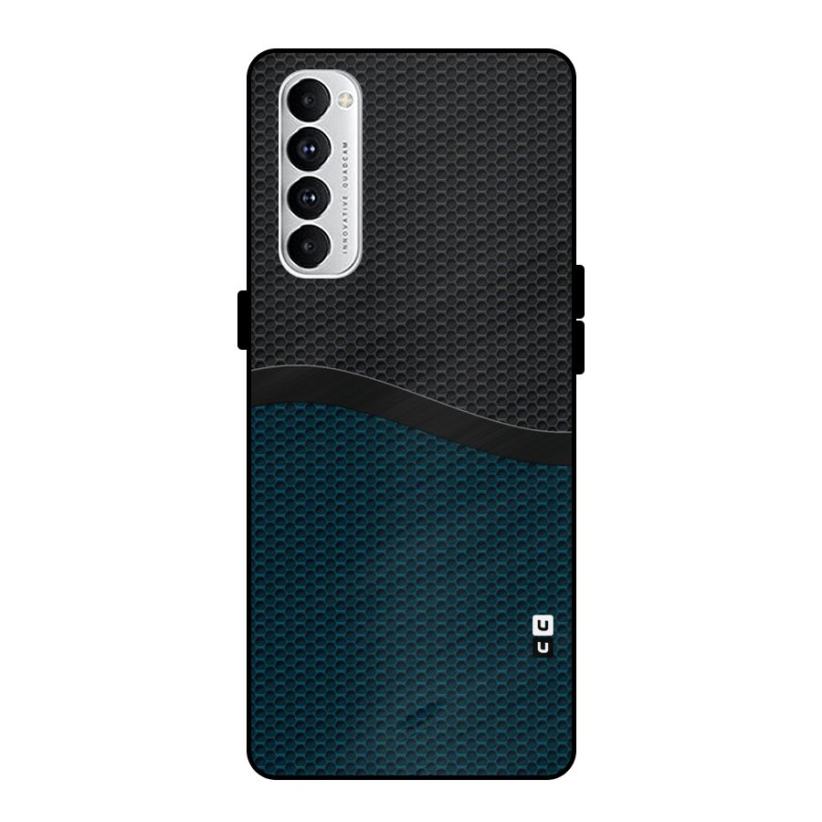Classy Rugged Bicolor Metal Back Case for Oppo Reno4 Pro