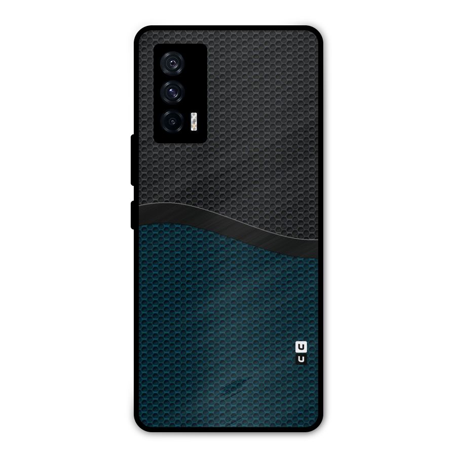 Classy Rugged Bicolor Metal Back Case for iQOO 7 5G
