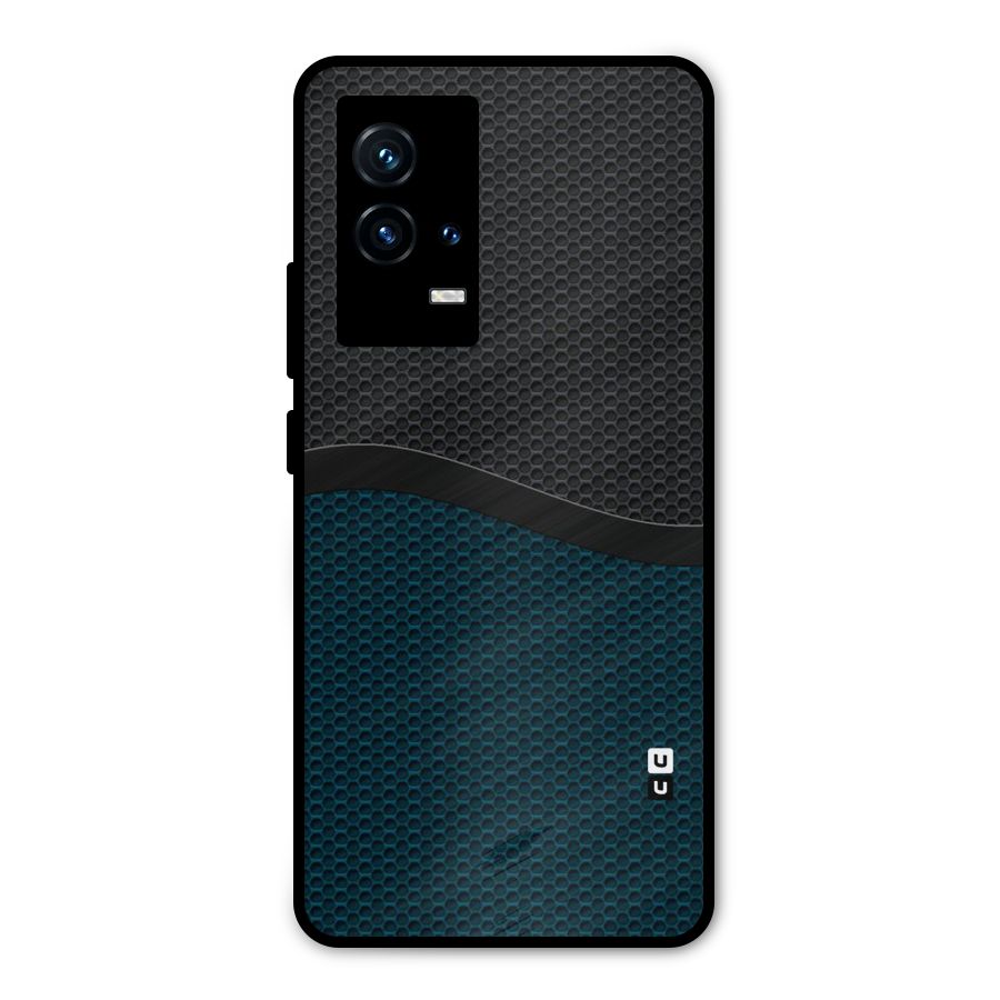 Classy Rugged Bicolor Metal Back Case for iQOO 9 5G