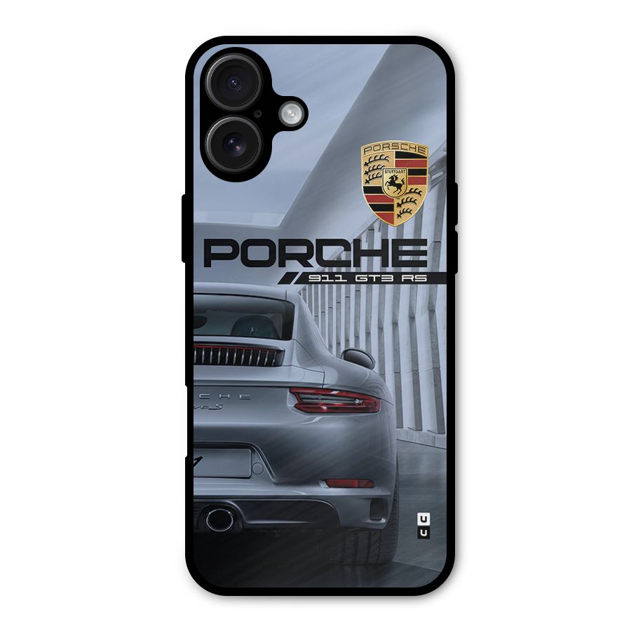 Classy Supercar Metal Back Case for iPhone 16 Plus