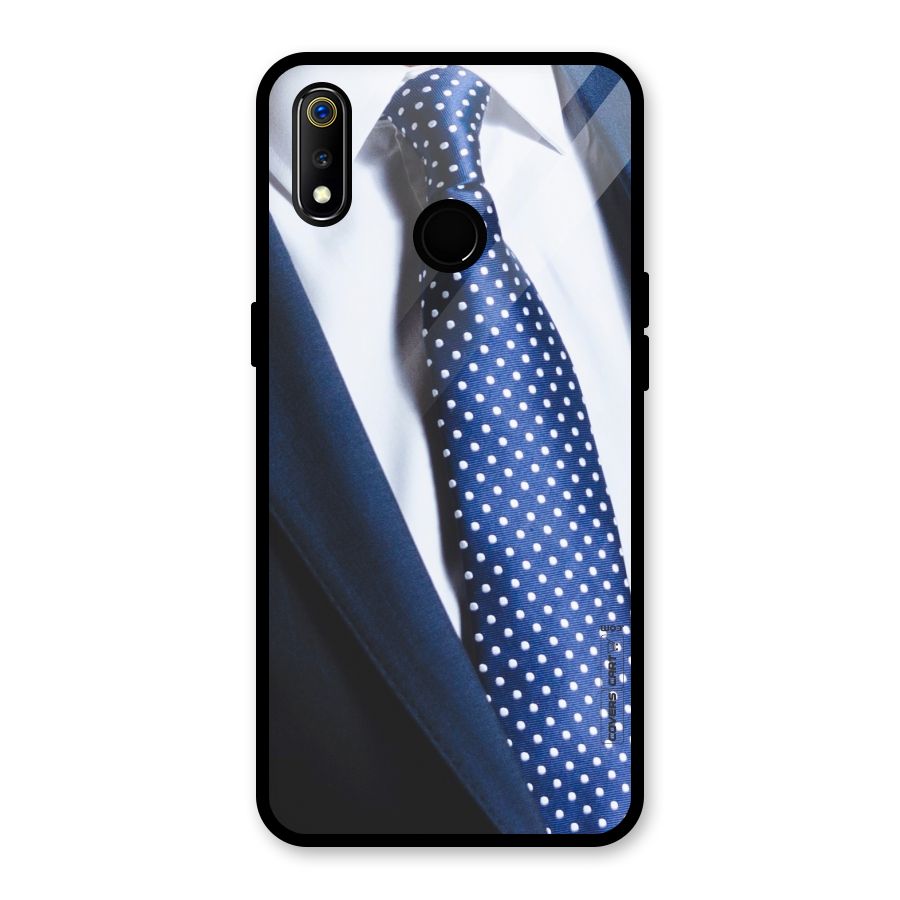 Classy Tie Glass Back Case for Realme 3