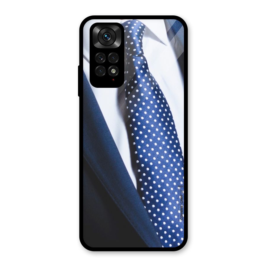 Classy Tie Glass Back Case for Redmi Note 11S