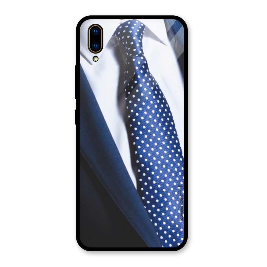 Classy Tie Glass Back Case for Vivo V11 Pro