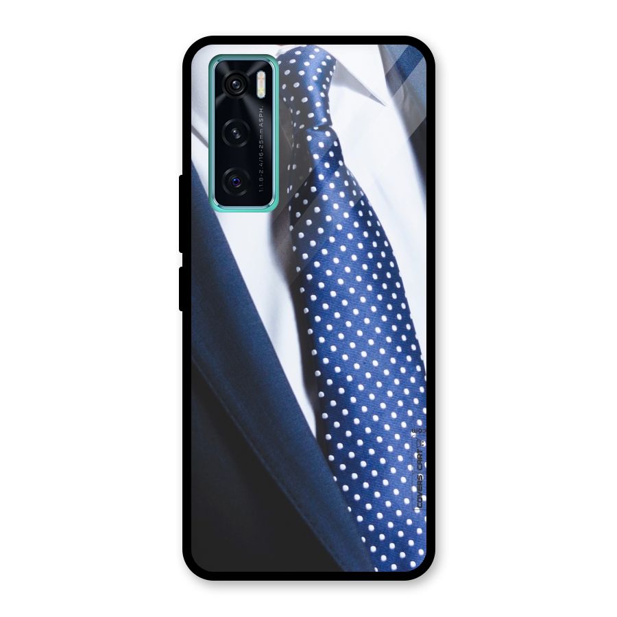 Classy Tie Glass Back Case for Vivo V20 SE