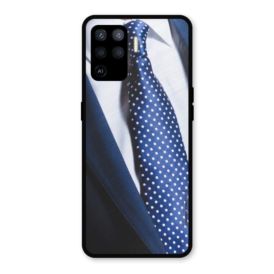 Classy Tie Metal Back Case for Oppo F19 Pro