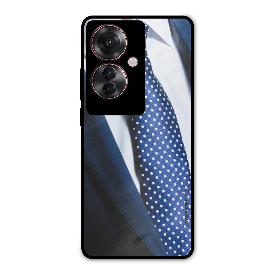 Classy Tie Metal Back Case for Oppo F25 Pro