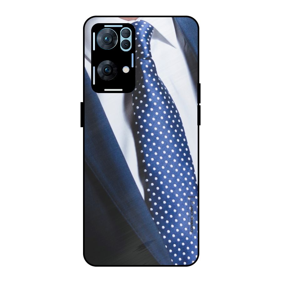 Classy Tie Metal Back Case for Oppo Reno7 Pro 5G