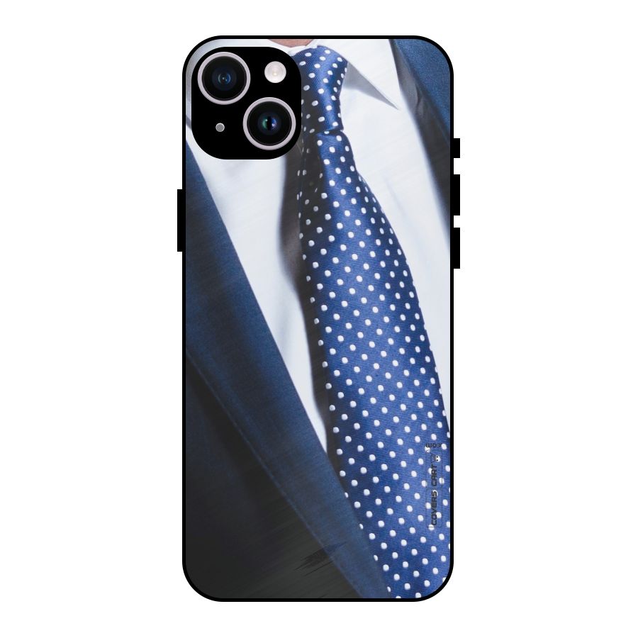 Classy Tie Metal Back Case for iPhone 14 Plus