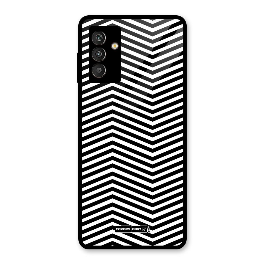 Classy Zig Zag Glass Back Case for Galaxy M13