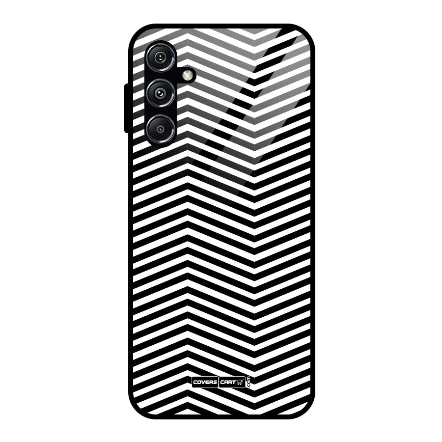 Classy Zig Zag Glass Back Case for Galaxy M34 5G