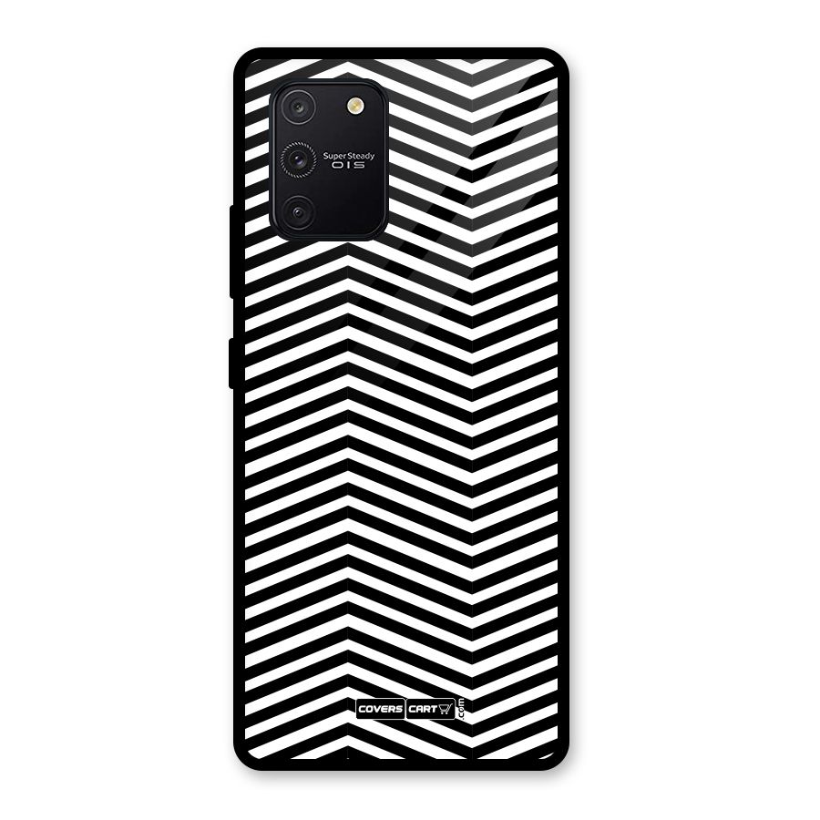 Classy Zig Zag Glass Back Case for Galaxy S10 Lite