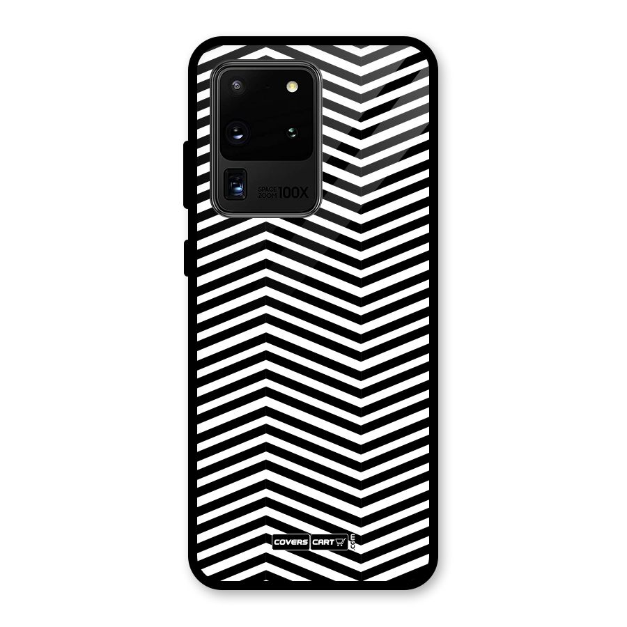 Classy Zig Zag Glass Back Case for Galaxy S20 Ultra